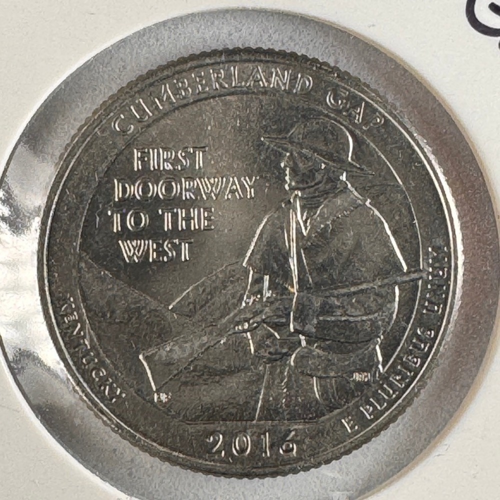 2016 D Cumberland Gap Kentucky America the Beautiful Quarter Dollar Coin AU